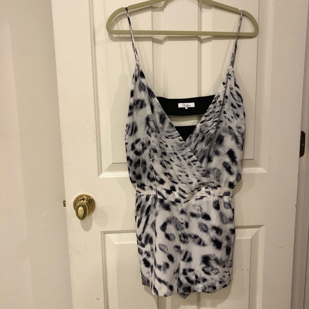 Parker Leopard Silk Romper